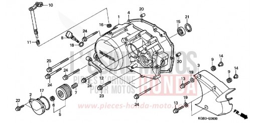 RIGHT CRANKCASE COVER VT125CX de 1999